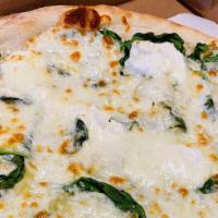 Kimberly'S Choice Pizza · Artichoke, spinach, ricotta, mozzarella, garlic pecorino.