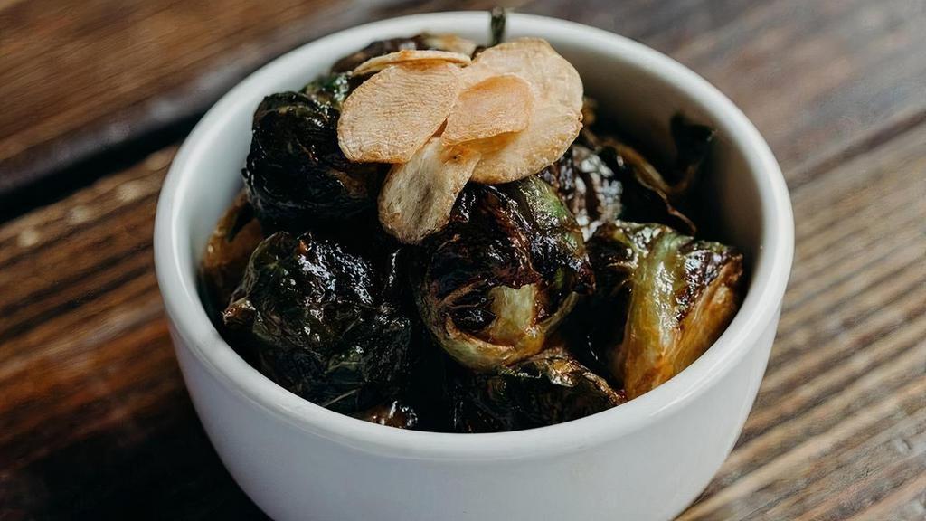 Brussels Sprouts · Spicy thai peanut sauce, fried garlic