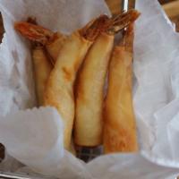 Shrimp Rolls (5) · Fried shrimp rolls, served with sweet plum sauce.