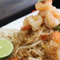 Pad Thai · Traditional fried rice noodle with choice of meat, tamarind sauce, bean sprouts, egg, scalli...