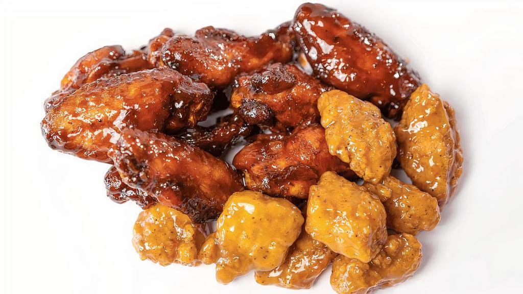 12 Mix & Match Wings · Mix and match your favorites. Choose between: Smoked, Traditional, Whole Wings and Boneless!