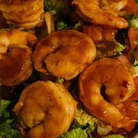 Hawaiian Shrimp Salad · Hawaiian shrimp, romaine lettuce, tomato, cranberry and Hawaiian Ono sauce