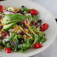 California Cobb · Blu Alehouse favorite: Mixed greens tossed in our ranch dressing with avocado, red onion, ro...