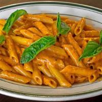 Penne Vodka Sauce · Served with bread.