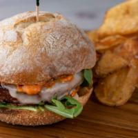 Eat Your Veggies Burger · With provolone and sundried tomato aioli. Served with house made Kettle Chips.
*No substitut...