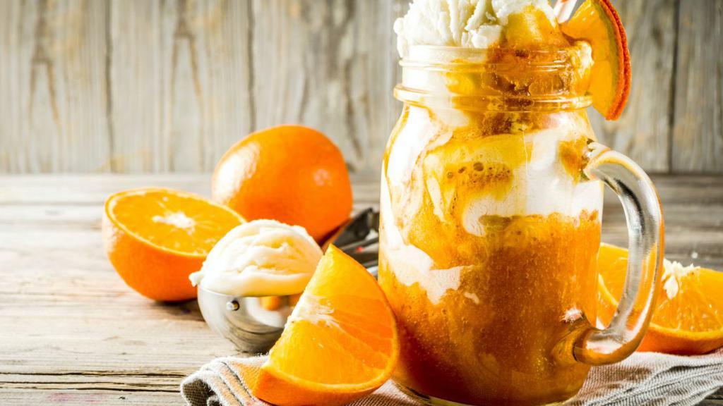Orange Mango Creamsicle · Fresh oranges and cream blended with homemade mango sorbet