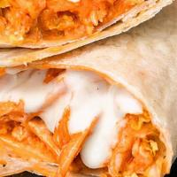 Buffalo Wrap · Quarter pound of handcrafted chicken tenders, lettuce, tomatoes, Parmesan cheese, with buffa...