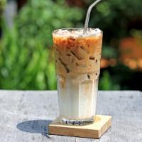 Caramel Flavored Iced Coffee · Delicious caramel flavored iced coffee made with a custom blend of cold-brewed coffee and ch...