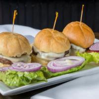 Burger Sliders · Fresh beef mini burgers.