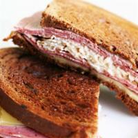 Rueben · Fully Stacked Hot Pastrami, Melted Swiss cheese, Sauerkraut, Coleslaw, and Russian Dressing