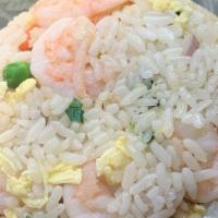Shrimp Fried Rice · Gluten-free. Shrimp, egg, rice, and snow pea.