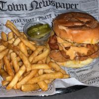 *Chicken Bacon Bomber · Fried Chicken / Cheddar-Jack / Bacon/ Thousand Island Dressing / Toasted Roll. *Consuming ra...