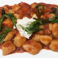 Gnocchi Alla Sorrentina · Campania. Potato dumplings in tomato sauce with basil and fresh mozzarella.