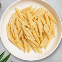 Penne Professor · Fresh penne pasta cooked with your choice of sauce, veggies, and meats and topped with black...