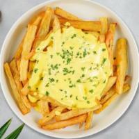 Cheesy Fries No Lies · (Vegetarian) Idaho potato fries cooked until golden brown and garnished with salt and melted...