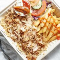 Chicken Gyro Platter · House salad or fries
