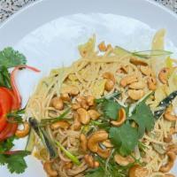 Sesame Peanut Noodle  · Wheat noodles, cucumber, lettuce, cilantro, honey roasted cashews, sesame seeds and scallion...