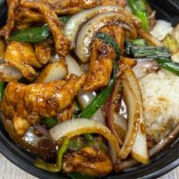 Spicy Mongolian Bowl · Stir-fried white and scallion in spicy Mongolian sauce