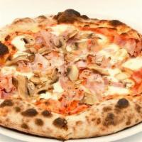 Pizza Cotto & Funghi · Tomato sauce, mozzarella, mushrooms, Italian prosciutto cotto