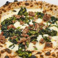 Pizza Carrettiera · Our made sausage, mozzarella, broccoli rabe