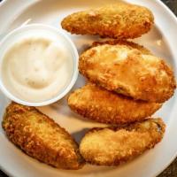 Jalapeño Poppers · Jalapeno poppers with a side of ranch.