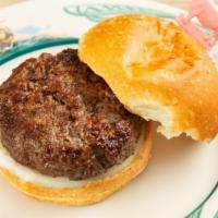 Luger Burger · USDA prime, over 1/2 lb. on bun.