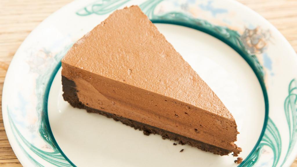 Chocolate Mousse Cake · Heavenly chocolate mousse with rich chocolate crust