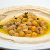 Hummus · Chickpeas, olive oil and fresh lemon juice.