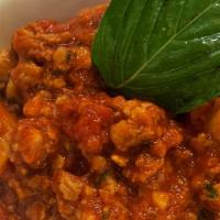 Con N'Duja · Sautéed with spicy homemade sausage in tomato sauce.