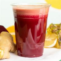 Abcd · Beets, orange, pineapple, ginger, lemon.