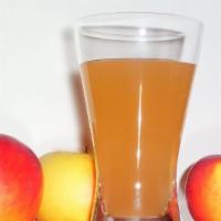Apple Juice · Made with sliced apples in a blender