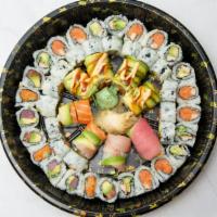 Classic Platter · Two special rolls, two veggie rolls and 3 fish rolls.