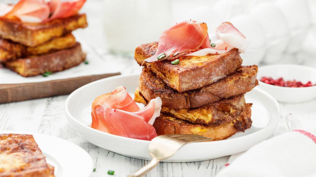 Protein French Toast · French Toast Served with your choice of Ham or Bacon.