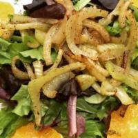Retro Salad · Mesclun greens, roasted fennel, and orange segments complimented with a lemon herb vinaigret...