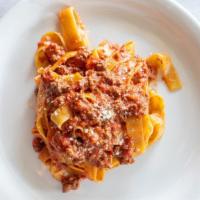 Pappardelle Bolognese · Homemade pappardelle noodles | homemade meat sauce
