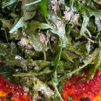 Campania · San marzano tomato | arugula | anchovies | capers | olives | red onion and olive oil lemon d...