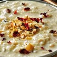 Kheer · Rich rice pudding flavored with cardamom.