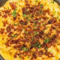 Mac & Cheese · white cheese, applewood smoked bacon, breadcrumbs