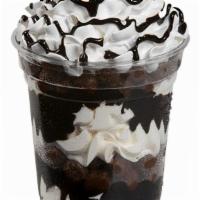 Fudge Brownie Sundae Dasher · Layers of fudge brownie bites, vanilla ice cream and hot fudge topped with whipped cream and...