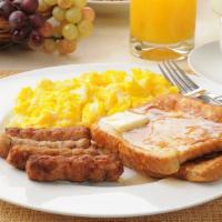 Ultimate Turkey Bacon French Toast With Syrup · Delicious french toast made with cinnamon, eggs, and vanilla extract comes with crispy turke...