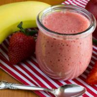 Strawberry Fields Smoothie · Fresh blend of strawberries and banana.