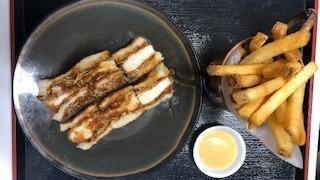 Katsu Sando Set · Japanese traditional chicken cutlet sandwich served on milk bread & 7spiced French  fries