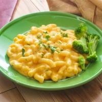Mac N' Cheese With Veggies · Freshly prepared Mac N' Cheese dish, just oozing with cheezy goodness. Mixed with cooked veg...