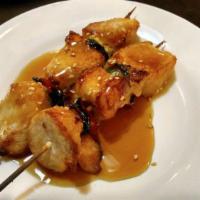 Yaki Tori (Chicken) · Grilled chicken on the skewer.