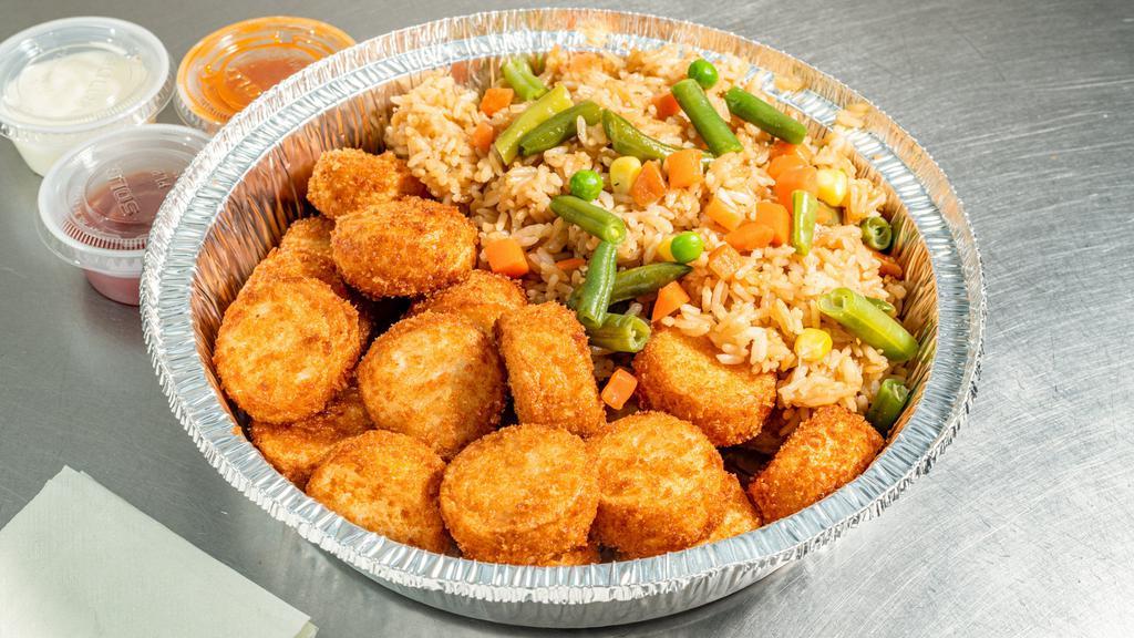 20 Scallops With French Fries Or Fried Rice · 20 pieces of scallops served with french fries or fried rice