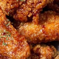 Korean Signature Wings Or Strips · Choice of 5pc, 7pc, or 10pc of Chicken wings or strips only.