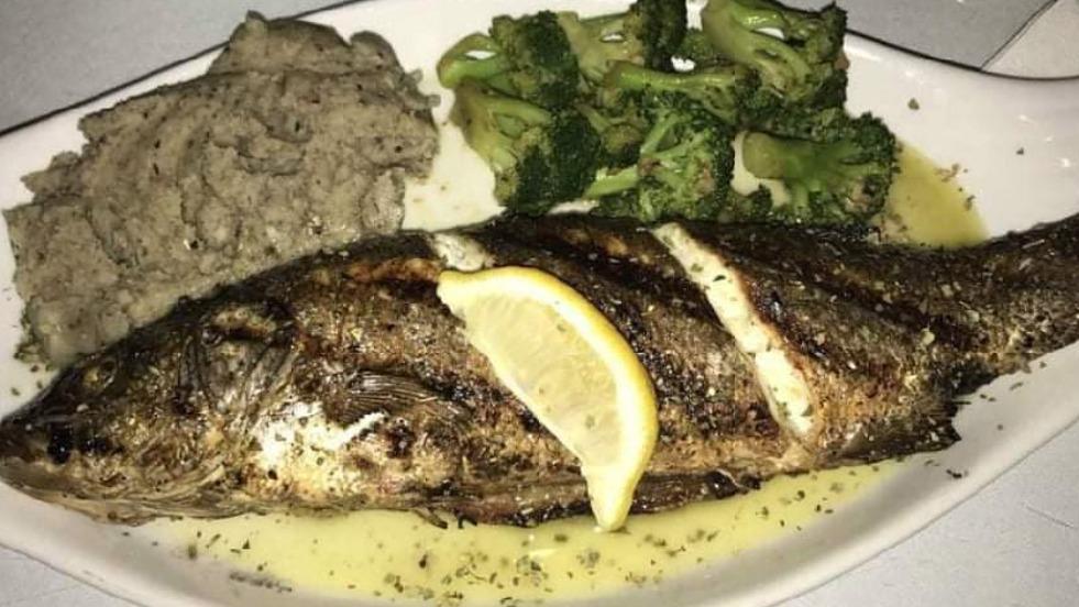 Fish Of The Day · Variety of our whole fish selection char grilled topped with lemon juice, olive oil, salt, pepper and oregano. Served with olive mashed potatoes and sautéed vegetables.