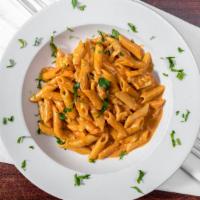 Penne Alla Vodka · Penne with Vodka, Tomato Sauce and a Touch of Cream.