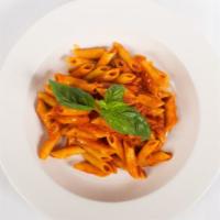 Penne Pomodoro · Penne with Tomato Sauce and Fresh Basil.