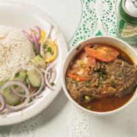 Snapper Curry · Halal. Served with rice or roti.